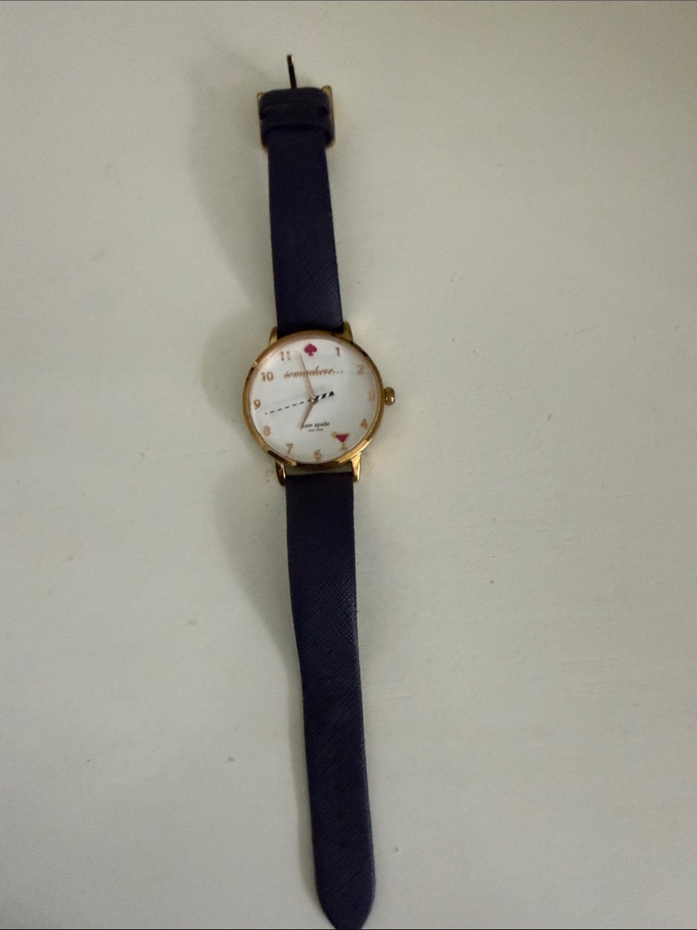 kate spade Navy Strap Watch with Gold Case